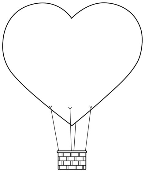 heart hot air balloon printable