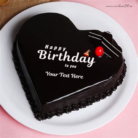Heart Shape Birthday Cake Name Edit