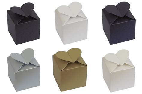 100pcs Ivory Heart Wedding Favor Boxes with ribbon,Laser Cut Gift