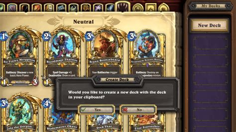 hearthstone deck code