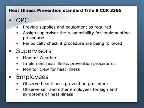 heat illness prevention standard t8 ccr 3395