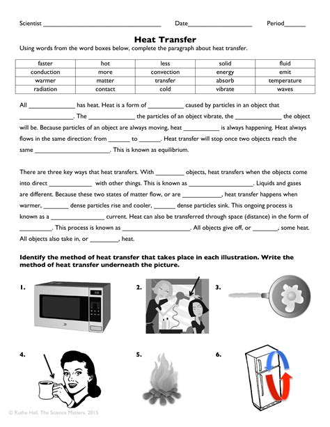 heat transfer worksheet answers grade 7