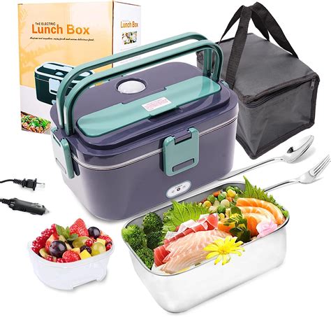 AUTOPkio 12V Electric Heating Lunch Box Thermal Bento Box Food Heater