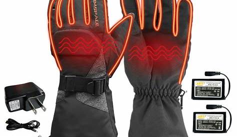 Motorcycle Electric Heated Gloves Windproof Cycling Skiing Warm Heating