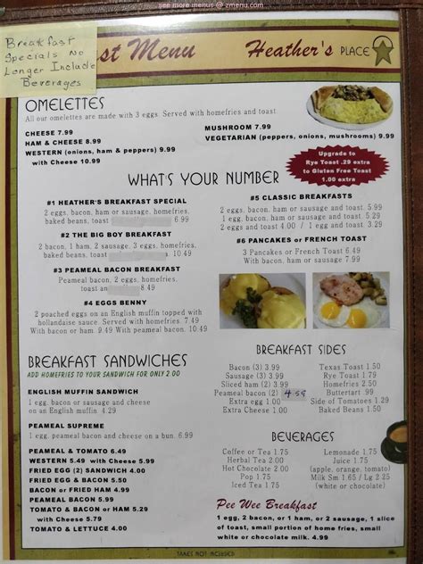 heather's place menu