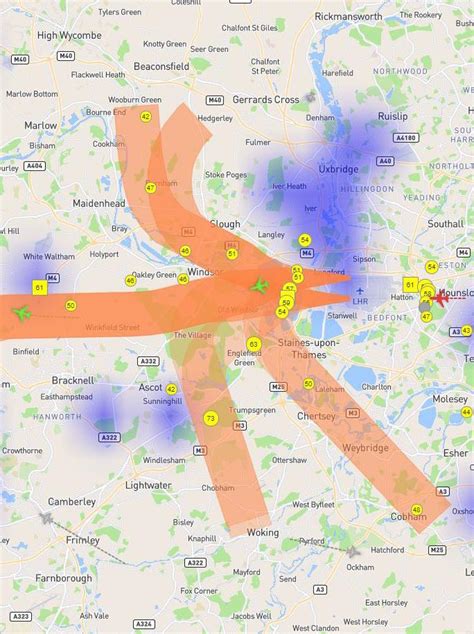 heathrow flight path noise map 2023