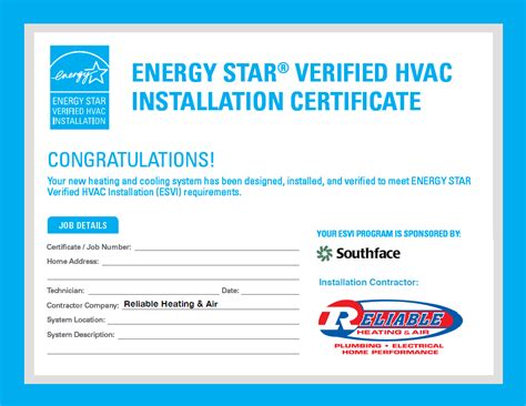 heating and cooling installer certification