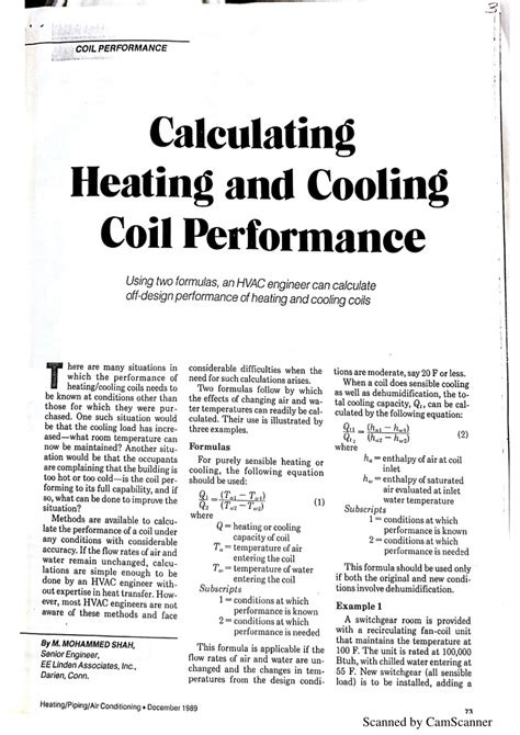 Heating Coil Efficiency
