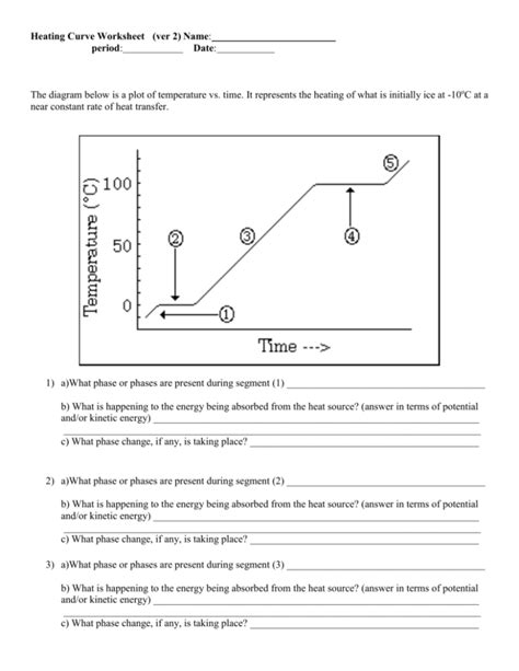 Heating Curve Multiple Choice Questions