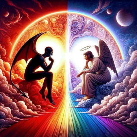 heaven and hell digital art