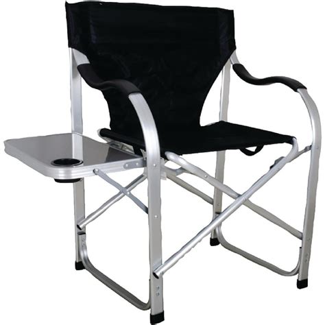 Heavy Duty Folding Director's Chair With Side Table