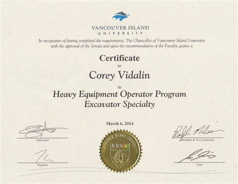 heavy equipment mechanic certification online