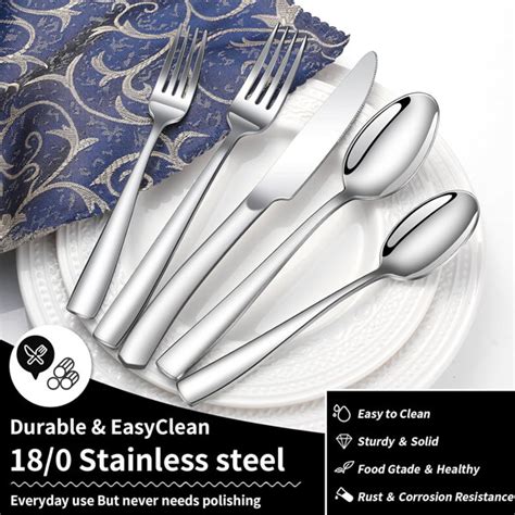 Heavy Flatware Service For 8
