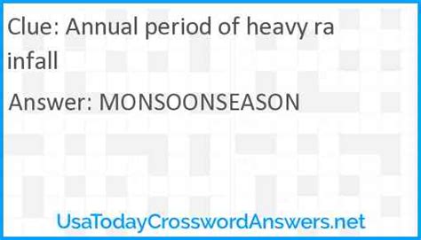 heavy rainfall crossword clue