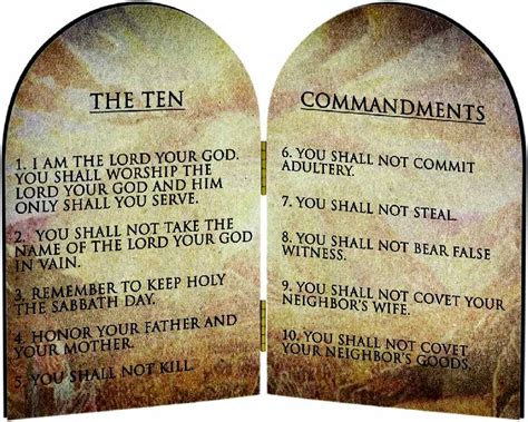 hebrew bible 10 commandments