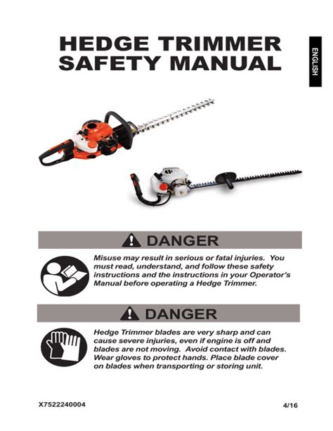 Hedge Trimmer Safety