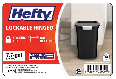Hefty Trash Can With Locking Lid