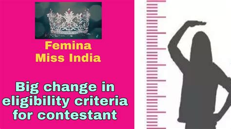 height requirement for miss india