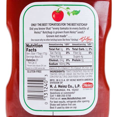 heinz catsup ingredients