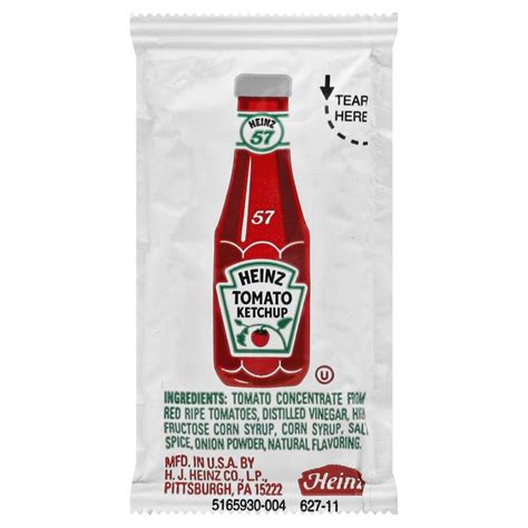 Heinz Ketchup Packet Date Code
