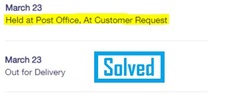 5 Held at Post Office Tips