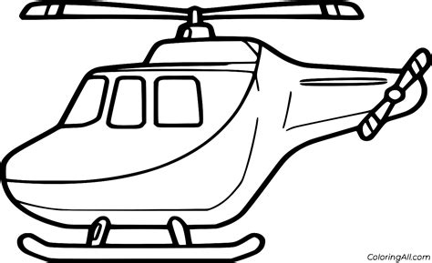 Helicopter Coloring Page Simple