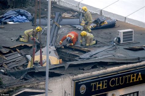 helicopter crash in glasgow pub