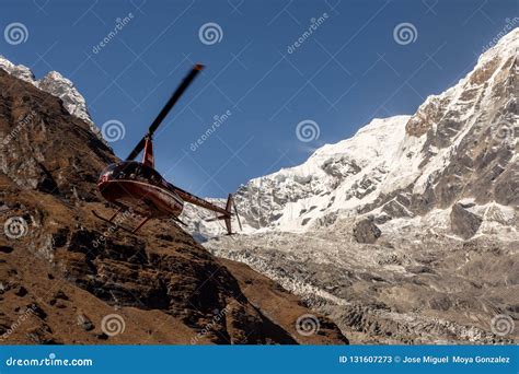 helicopter over Himalayas