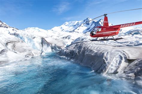 helicopter ride to glacier in alaska