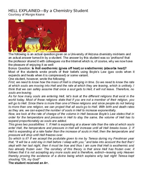 HELL EXPLAINED BY CHEMISTRY STUDENT YouTube