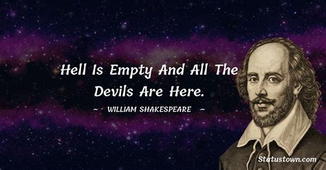 "Hell Is Empty and All The Devils Are Here Shakespeare The Tempest" Poster for Sale by