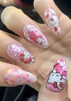 Hello Kitty Acrylic Nail Designs: Cute And Trendy Nail Art
