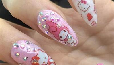 Hello Kitty Valentines Nails Ideas