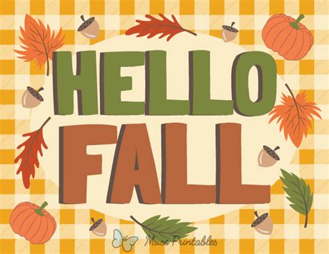 Hello Fall Printable Sign