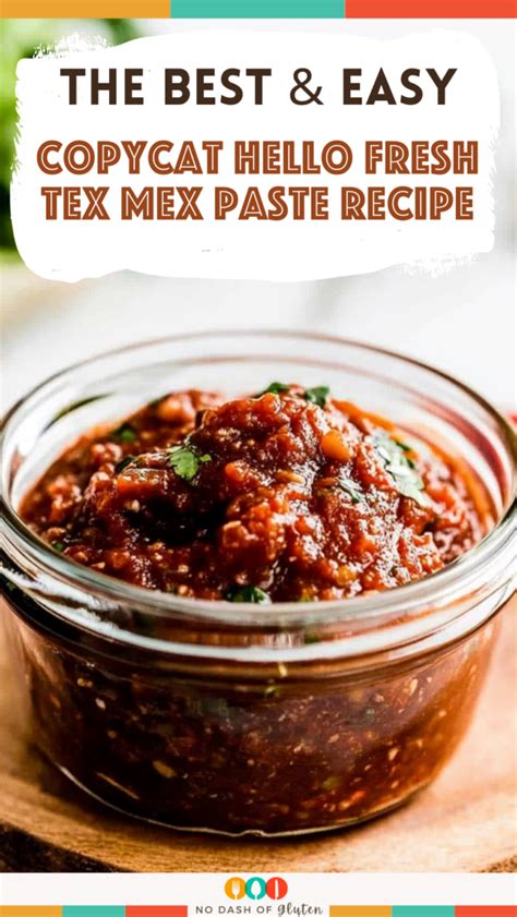hello fresh tex mex paste substitute