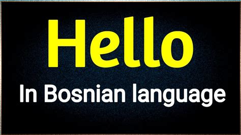 hello in bosnian language