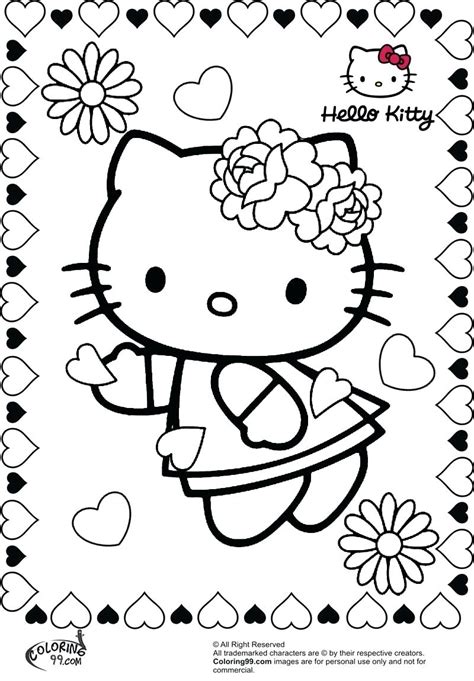 hello kitty and friends color page