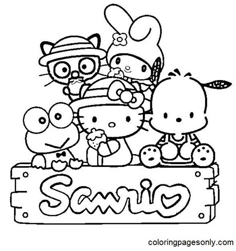 hello kitty and friends coloring pages pdf