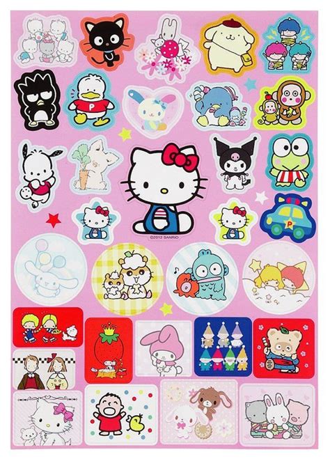 hello kitty and friends printable stickers
