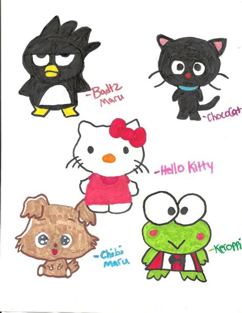 hello kitty and her friends drawings