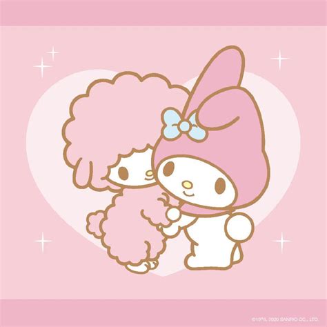 hello kitty and my melody hugging