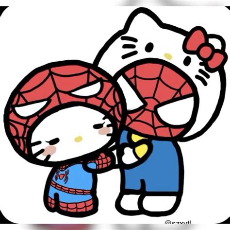 hello kitty and spiderman