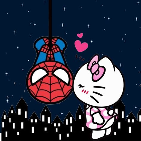 hello kitty and spiderman computer wallpaper