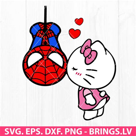 hello kitty and spiderman svg