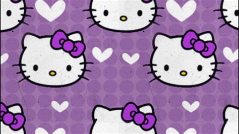 hello kitty background purple