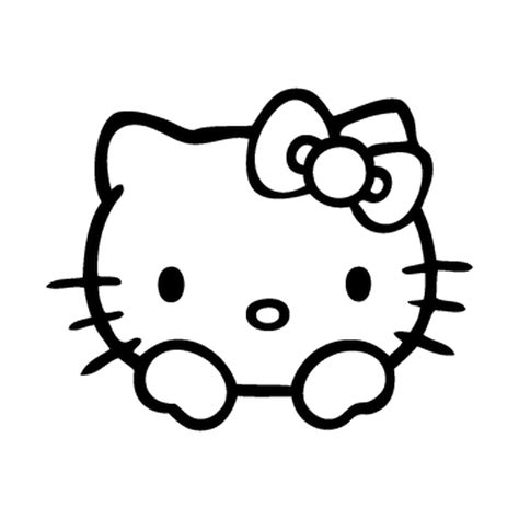 hello kitty black outline png