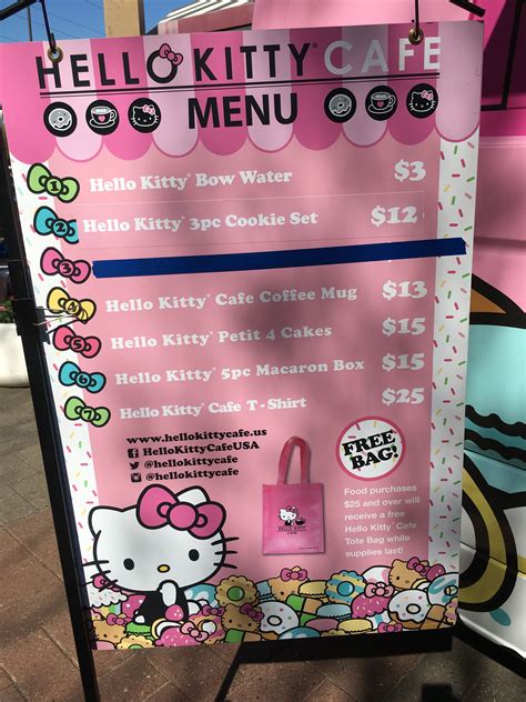 hello kitty cafe truck menu 2022