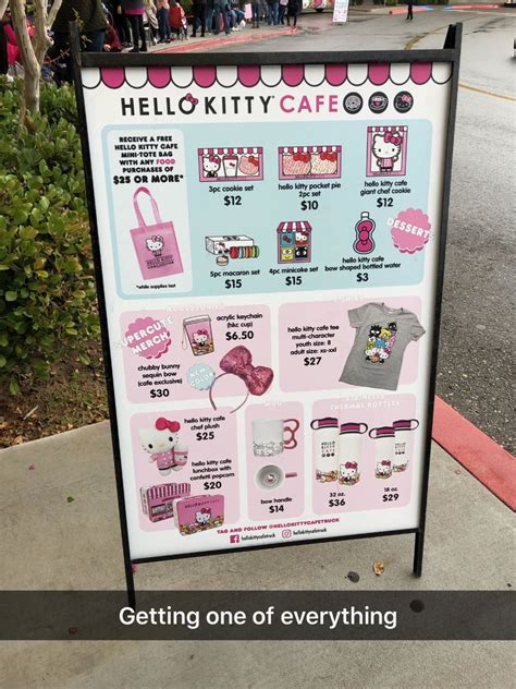 hello kitty cafe truck menu 2024