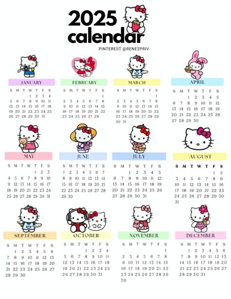 Hello Kitty Calendar