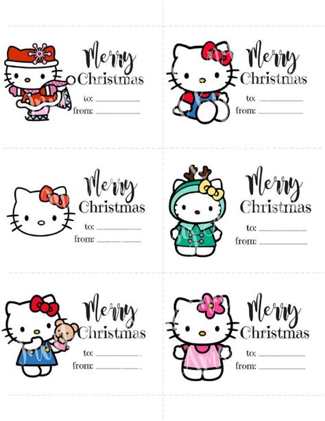 hello kitty christmas tags